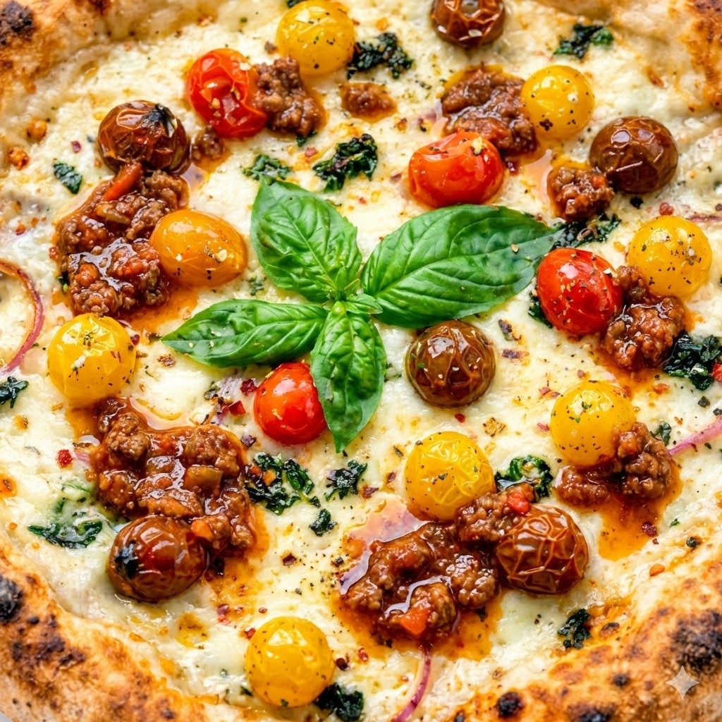 NG Holy Bolo-gnese Pizza.