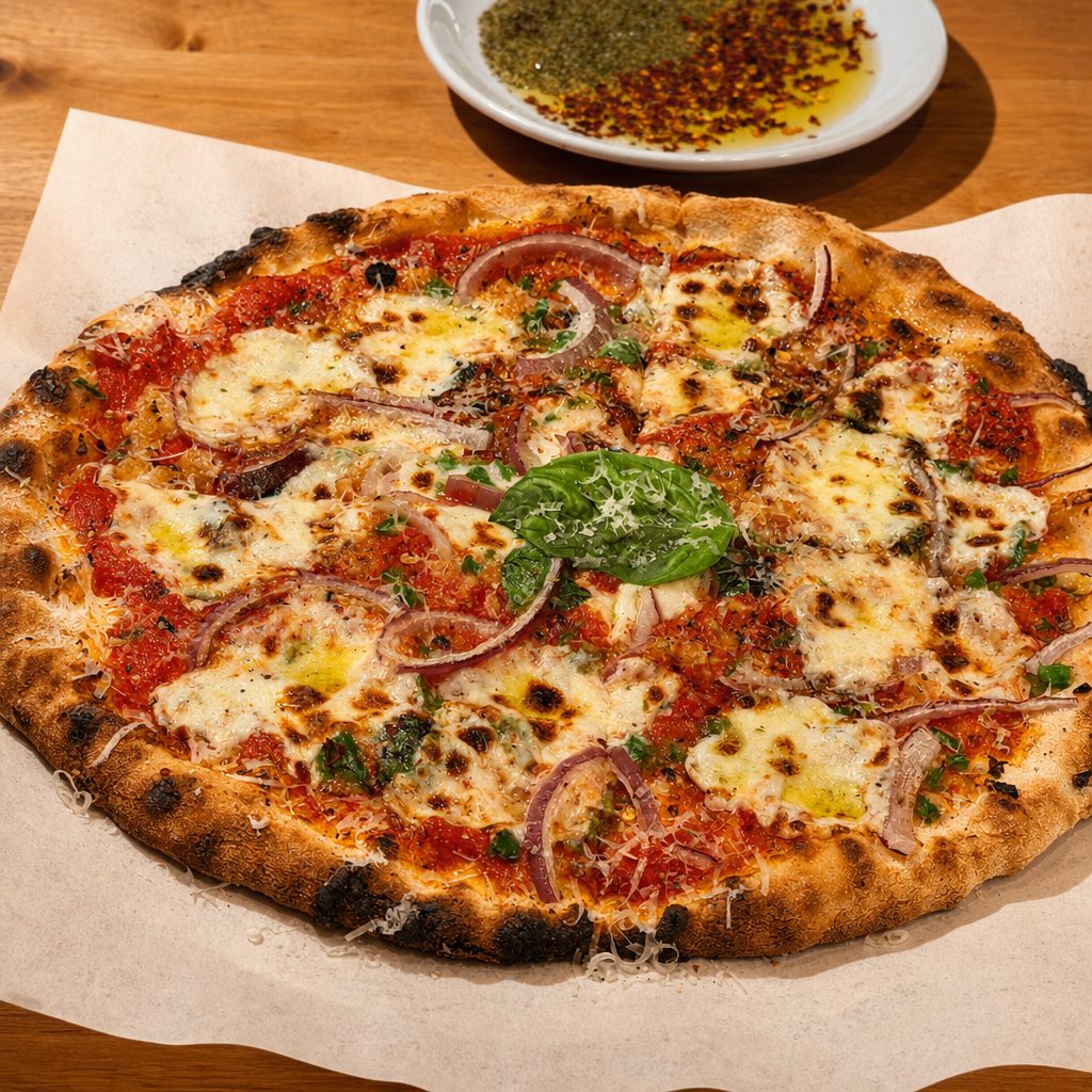 NG Sizzle Drizzle Pizza.