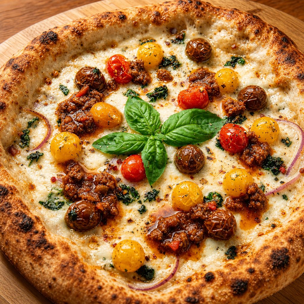 NG Holy Bolo-gnese Pizza.